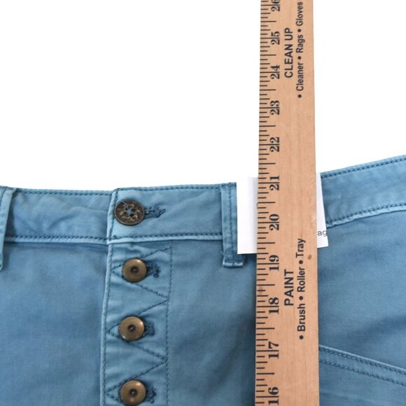 Pilcro and the Letterpress Blue Button Skirt Size 6 Cotton Twill - Picture 6 of 8